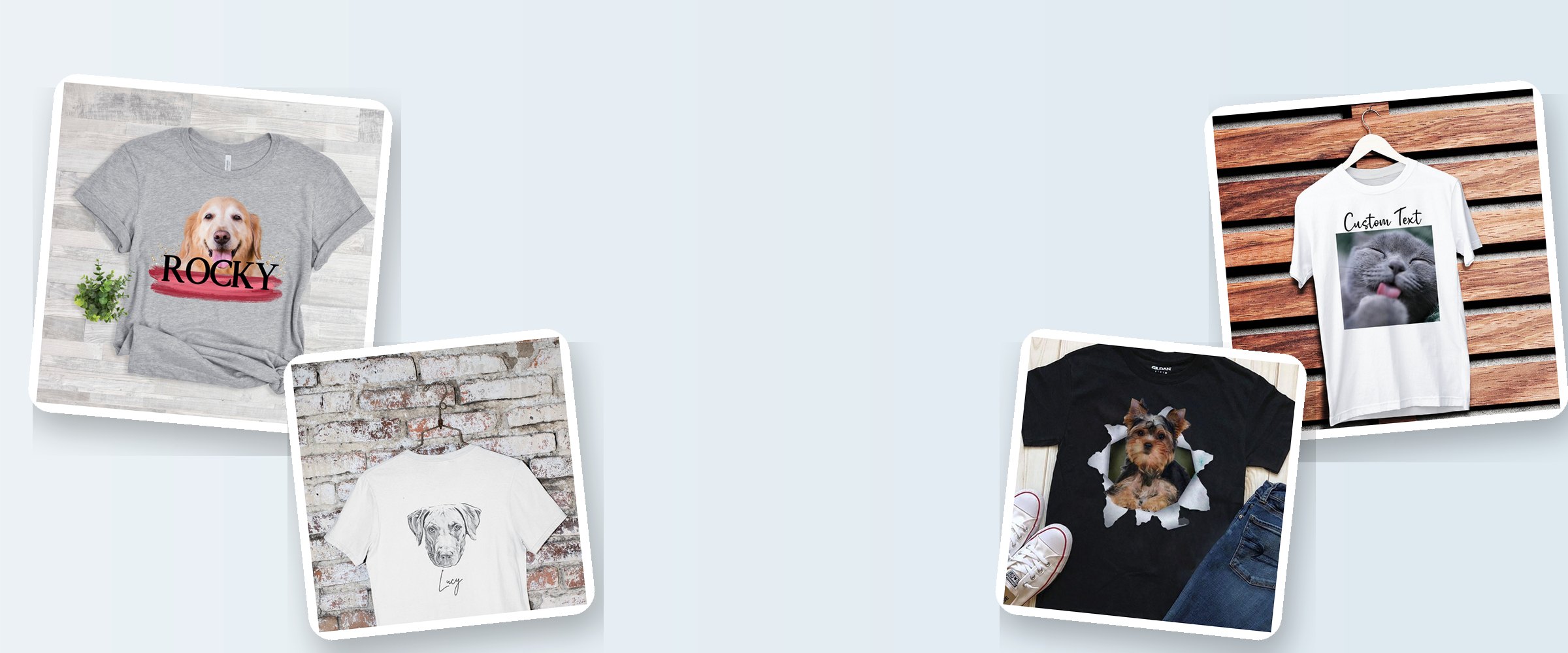 Personalised pet photo t-shirts