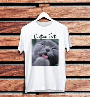 CUSTOM T-SHIRT With Your PET Picture on It Custom Text (Copy)